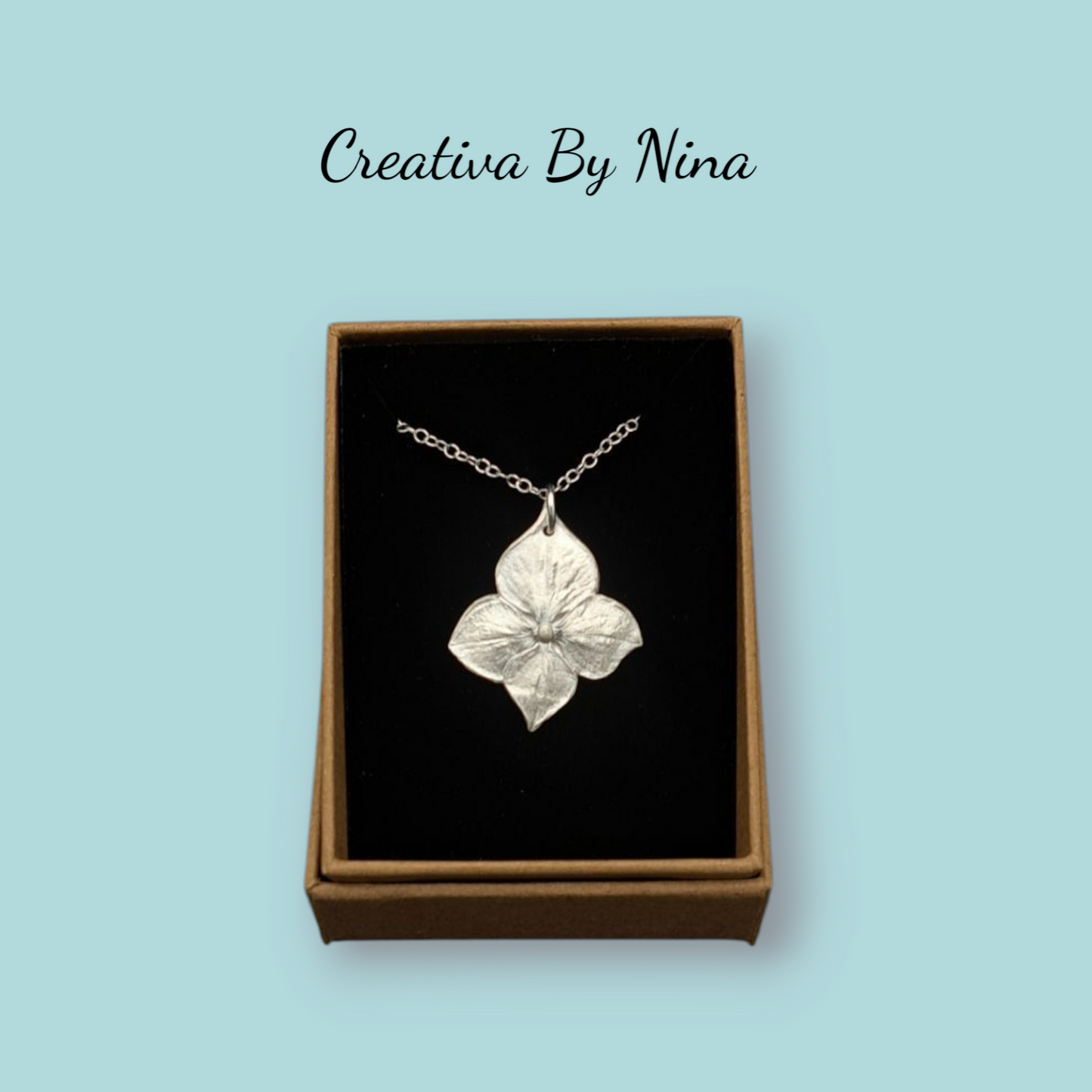 Hydrangea flower necklace