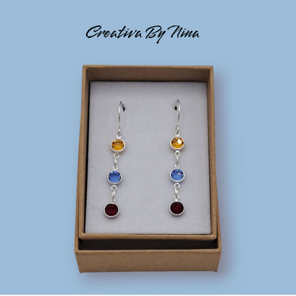 Preciosa gem drop earings - disco