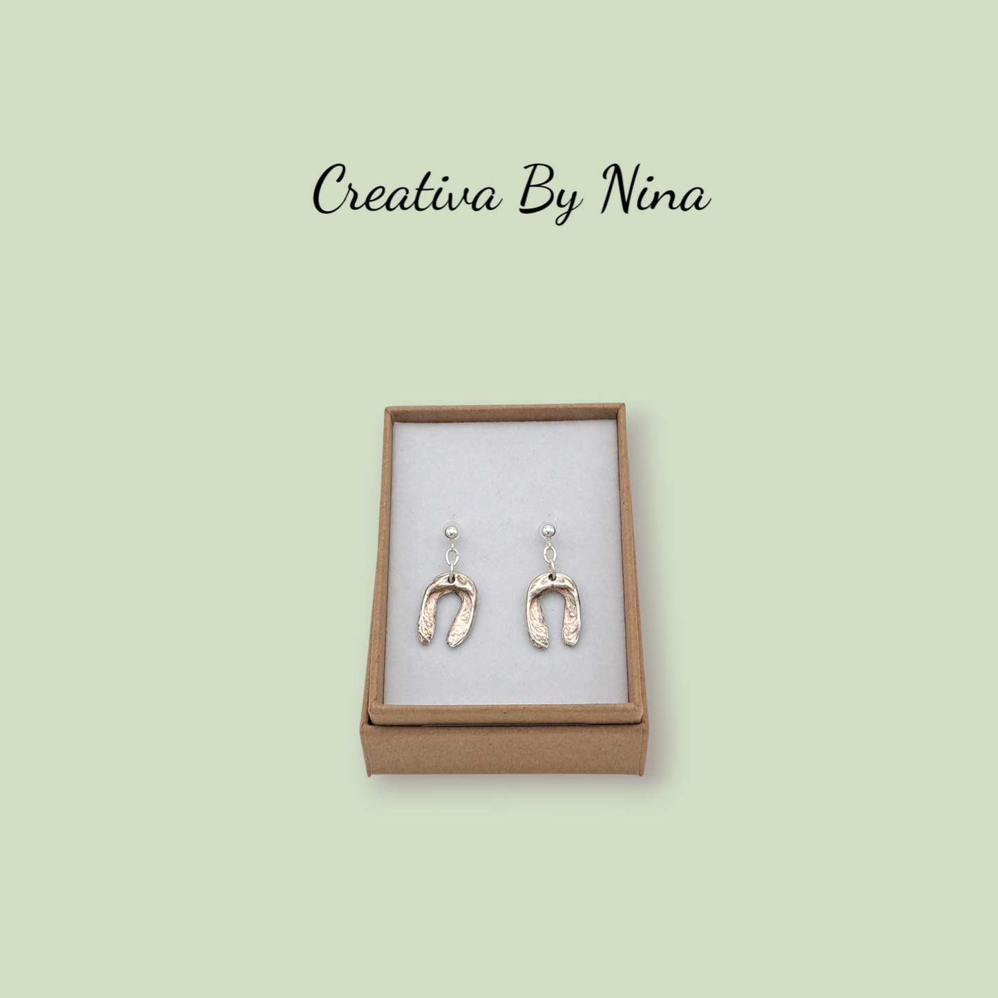 Fine silver mini sycamore seed earrings