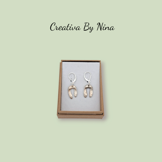 Fine silver mini sycamore seed earrings