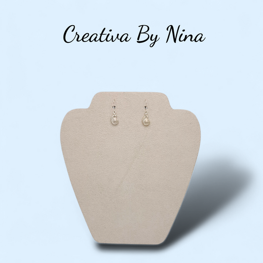 Fine silver sea snail flat spiral shell earrings