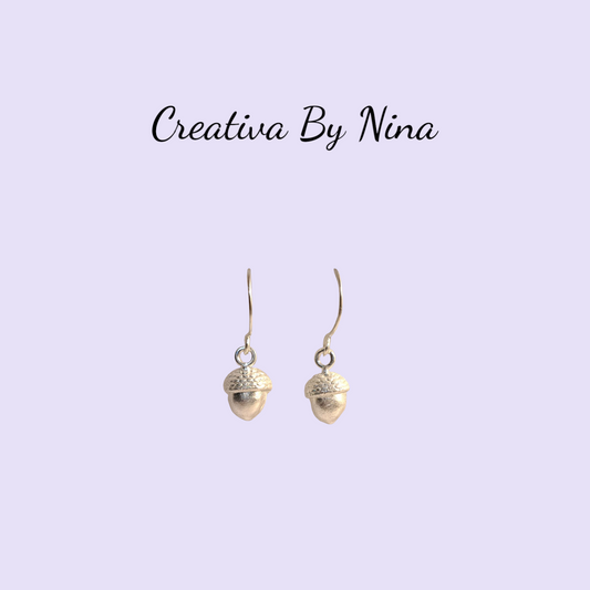 Small acorn earrings