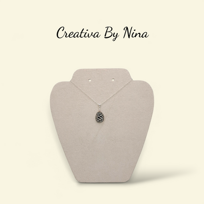 Necklace - fine silver pinecone