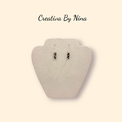 Natural stone and silver plated earrings